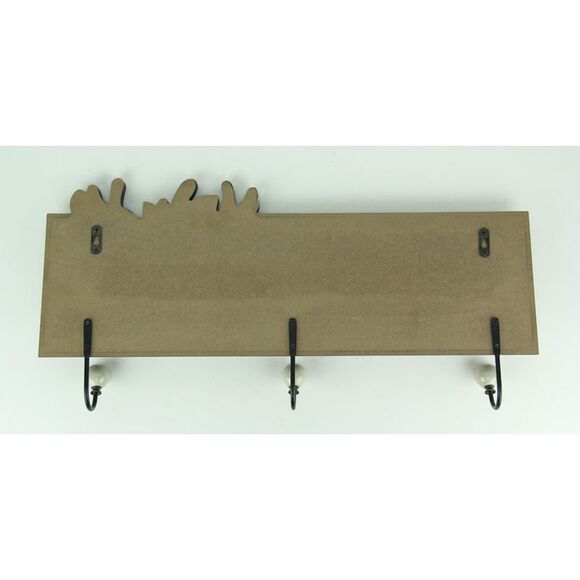 Have An Amoosing Day Rustic Moose Wall Plaque With Hooks - Picture 3 of 6